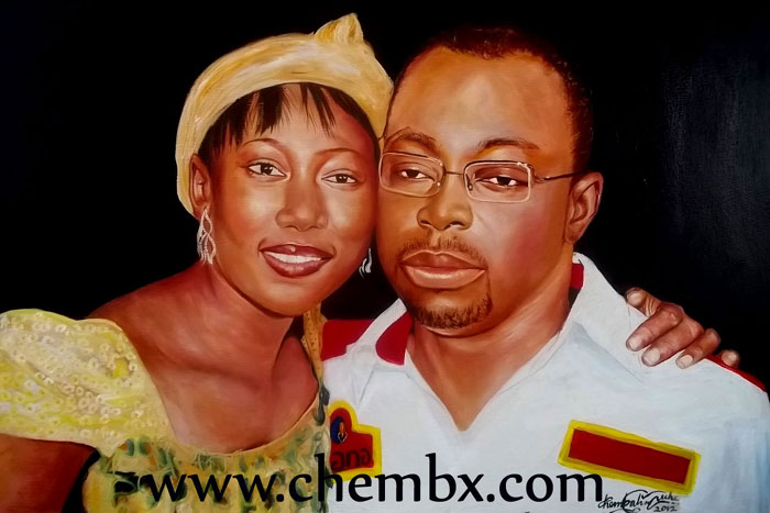 chief emeka portrait painting by chembaline c uche